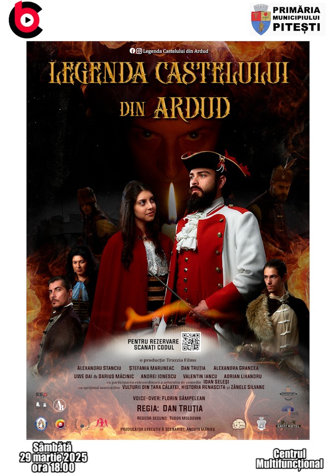 Filmul istoric „Legenda castelului din Ardud” ajunge și la Pitești